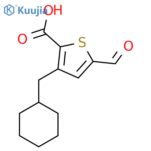3-(Cyclohexylmethyl)-5-formylthiophene-2-carboxylic acid structure