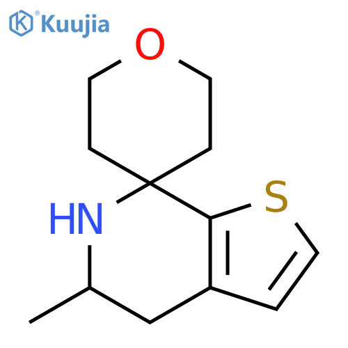 Spiro[4H-pyran-4,7'(4'H)-thieno[2,3-c]pyridine], 2,3,5,5',6,6'-hexahydro-5'-methyl- structure