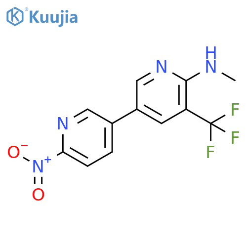 [3,3'-Bipyridin]-6-amine, N-methyl-6'-nitro-5-(trifluoromethyl)- structure