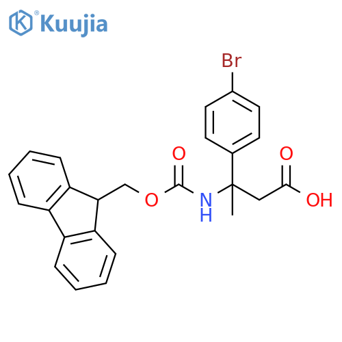 Benzenepropanoic acid, 4-bromo-β-[[(9H-fluoren-9-ylmethoxy)carbonyl]amino]-β-methyl- structure