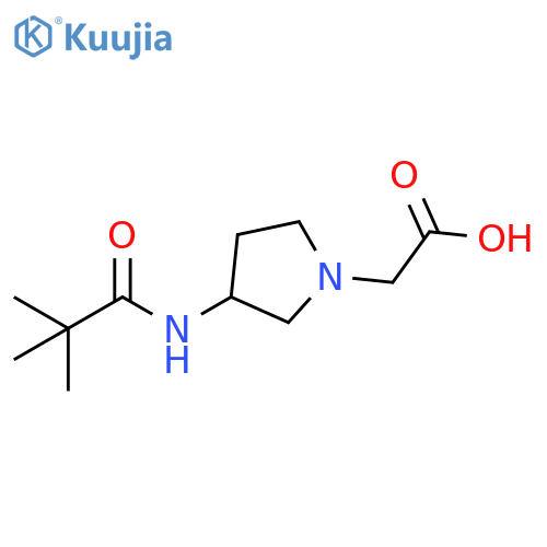 1-Pyrrolidineacetic acid, 3-[(2,2-dimethyl-1-oxopropyl)amino]- structure