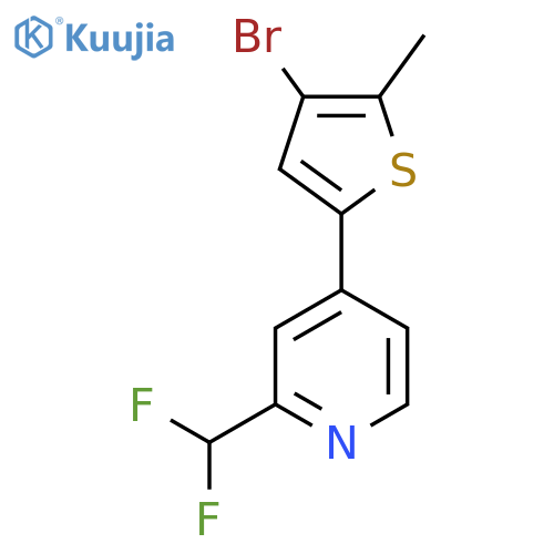 4-(4-Bromo-5-methylthiophen-2-yl)-2-(difluoromethyl)pyridine structure