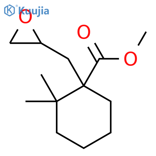 Methyl 2,2-dimethyl-1-[(oxiran-2-yl)methyl]cyclohexane-1-carboxylate structure