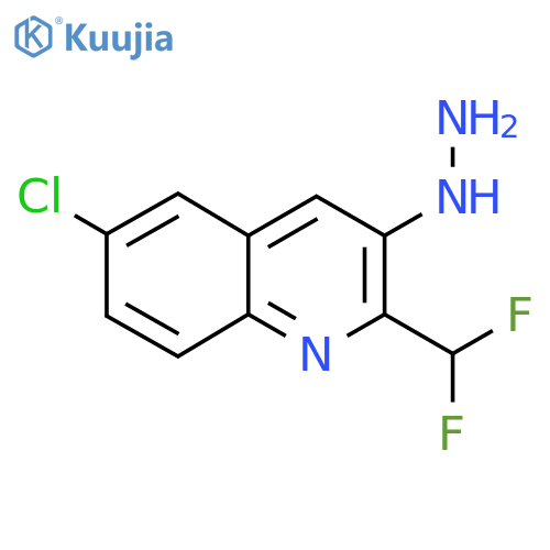 6-Chloro-2-(difluoromethyl)-3-hydrazinylquinoline structure