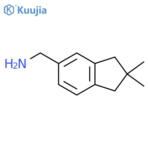 (2,2-dimethyl-2,3-dihydro-1H-inden-5-yl)methanamine structure