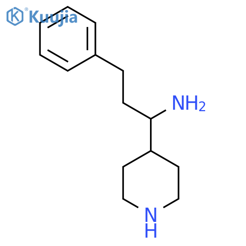 3-Phenyl-1-piperidin-4-ylpropan-1-amine structure