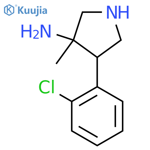 4-(2-Chlorophenyl)-3-methylpyrrolidin-3-amine structure