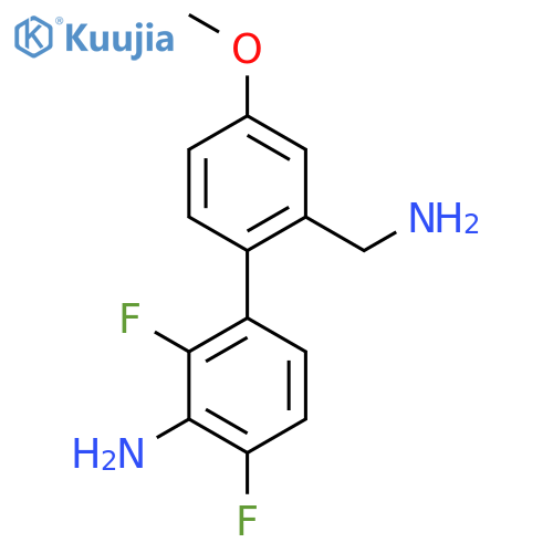 3-[2-(Aminomethyl)-4-methoxyphenyl]-2,6-difluoroaniline structure