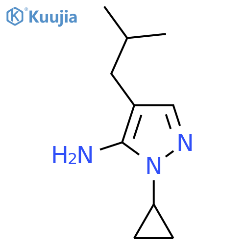 1-cyclopropyl-4-(2-methylpropyl)-1H-pyrazol-5-amine structure