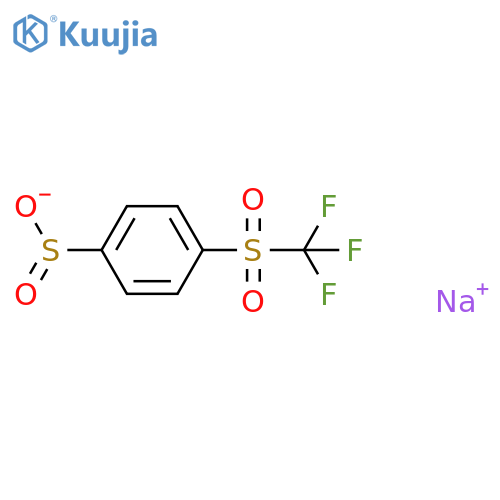 Sodium 4-trifluoromethanesulfonylbenzene-1-sulfinate structure