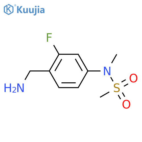 N-4-(aminomethyl)-3-fluorophenyl-N-methylmethanesulfonamide structure