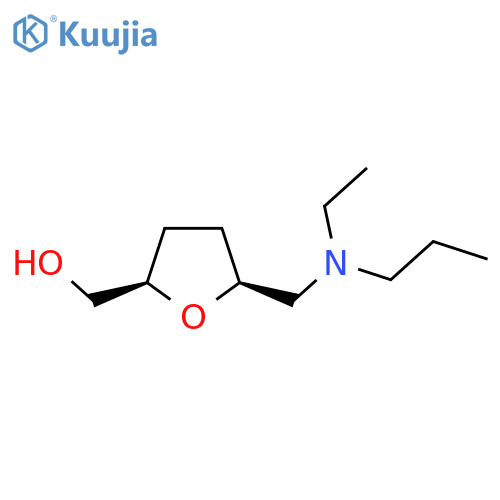 rac-[(2R,5S)-5-{[ethyl(propyl)amino]methyl}oxolan-2-yl]methanol structure