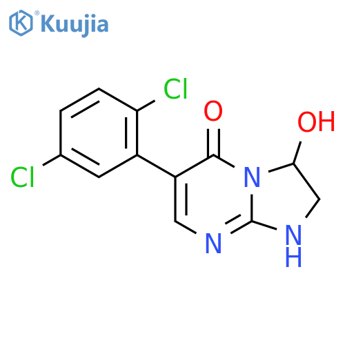 6-(2,5-dichlorophenyl)-3-hydroxy-1H,2H,3H,5H-imidazolidino[1,2-a]pyrimidin-5-one structure