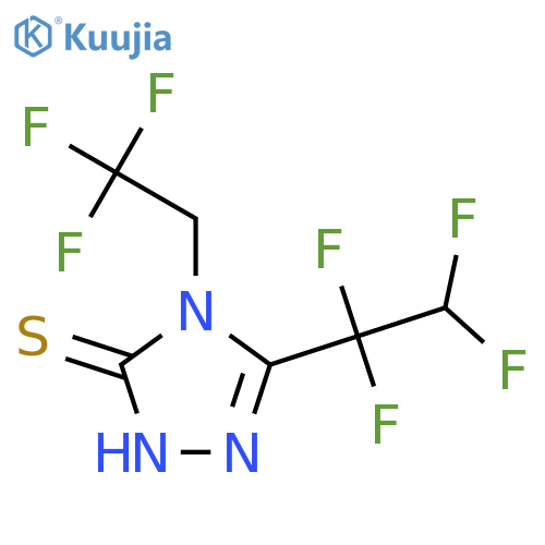5-(1,1,2,2-tetrafluoroethyl)-4-(2,2,2-trifluoroethyl)-4H-1,2,4-triazole-3-thiol structure