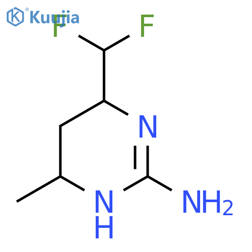 6-(difluoromethyl)-4-methyl-1,4,5,6-tetrahydropyrimidin-2-amine structure