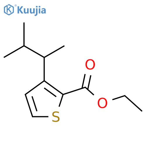Ethyl 3-(3-methylbutan-2-yl)thiophene-2-carboxylate structure
