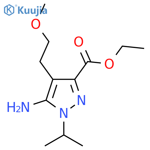 ethyl 5-amino-4-(2-methoxyethyl)-1-(propan-2-yl)-1H-pyrazole-3-carboxylate structure