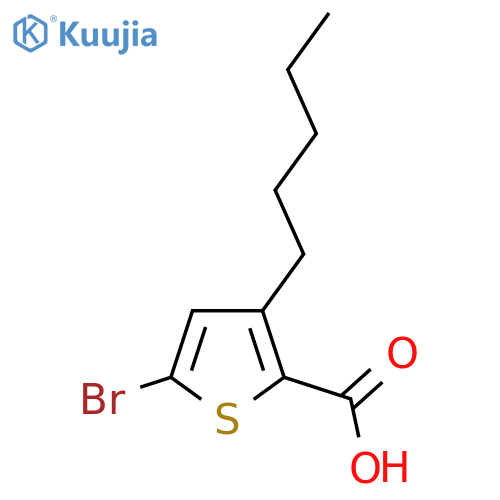 5-Bromo-3-pentylthiophene-2-carboxylic acid structure