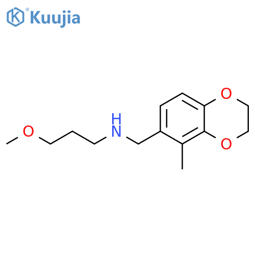 1,4-Benzodioxin-6-methanamine, 2,3-dihydro-N-(3-methoxypropyl)-5-methyl- structure