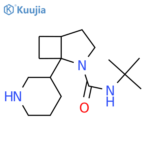 N-tert-butyl-1-(piperidin-3-yl)-2-azabicyclo[3.2.0]heptane-2-carboxamide structure