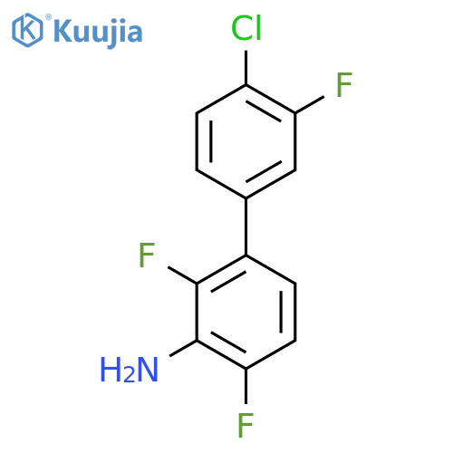 3-(4-Chloro-3-fluorophenyl)-2,6-difluoroaniline structure