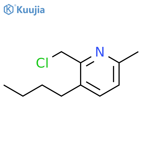 Pyridine, 3-butyl-2-(chloromethyl)-6-methyl- structure