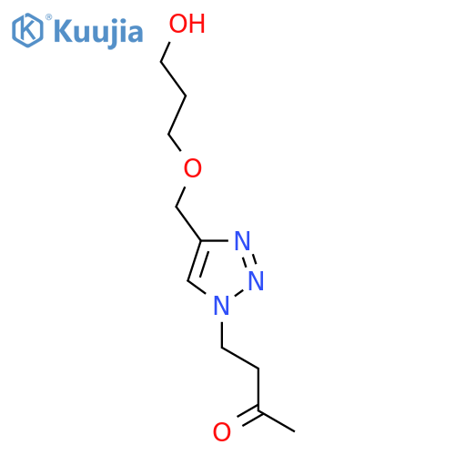 4-{4-[(3-hydroxypropoxy)methyl]-1H-1,2,3-triazol-1-yl}butan-2-one structure