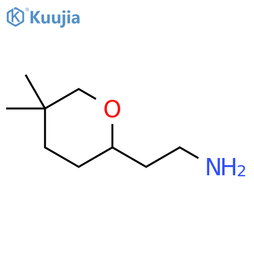2-(5,5-dimethyloxan-2-yl)ethan-1-amine structure