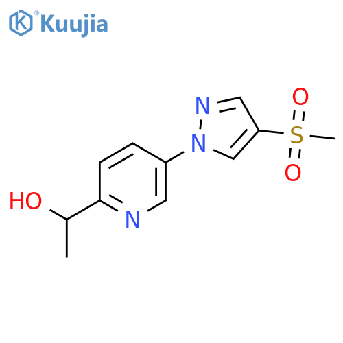 1-5-(4-methanesulfonyl-1H-pyrazol-1-yl)pyridin-2-ylethan-1-ol structure