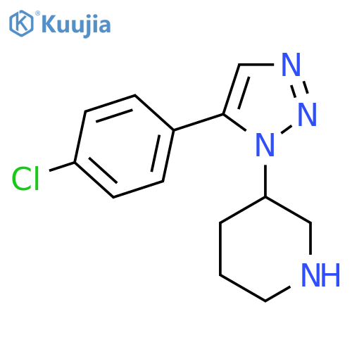 3-[5-(4-chlorophenyl)-1H-1,2,3-triazol-1-yl]piperidine structure