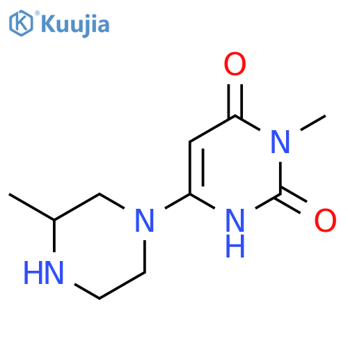 3-Methyl-6-(3-methylpiperazin-1-yl)-1,2,3,4-tetrahydropyrimidine-2,4-dione structure