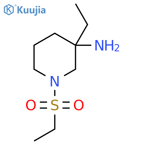 1-(Ethanesulfonyl)-3-ethylpiperidin-3-amine structure