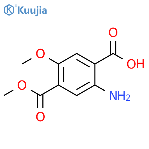 1,4-Benzenedicarboxylic acid, 2-amino-5-methoxy-, 4-methyl ester structure