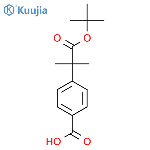 4-[1-(tert-butoxy)-2-methyl-1-oxopropan-2-yl]benzoic acid structure