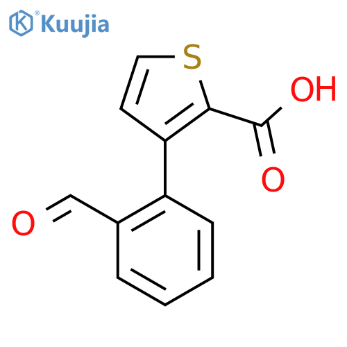 3-(2-Formylphenyl)thiophene-2-carboxylic acid structure