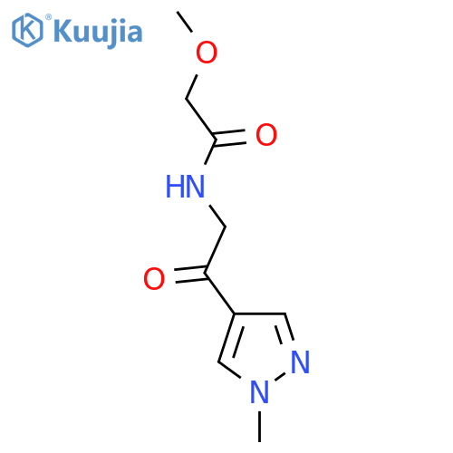2-methoxy-N-[2-(1-methyl-1H-pyrazol-4-yl)-2-oxoethyl]acetamide structure