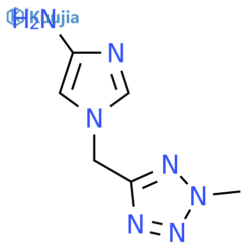 1-(2-methyl-2H-1,2,3,4-tetrazol-5-yl)methyl-1H-imidazol-4-amine structure