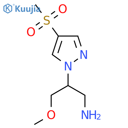 2-(4-methanesulfonyl-1H-pyrazol-1-yl)-3-methoxypropan-1-amine structure