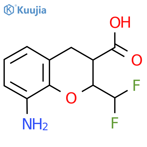 8-amino-2-(difluoromethyl)-3,4-dihydro-2H-1-benzopyran-3-carboxylic acid structure