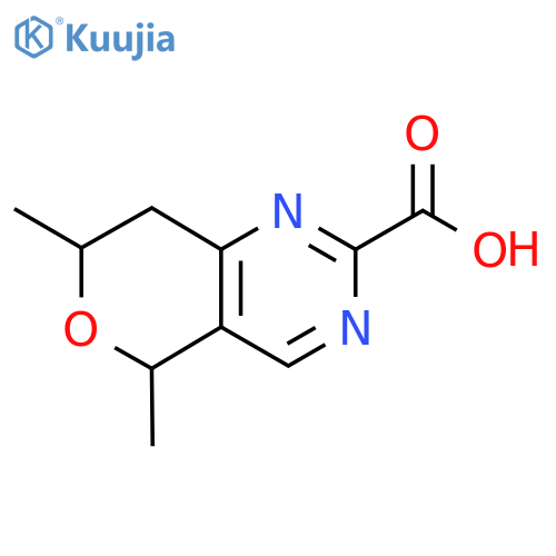 5,7-dimethyl-5H,7H,8H-pyrano4,3-dpyrimidine-2-carboxylic acid structure