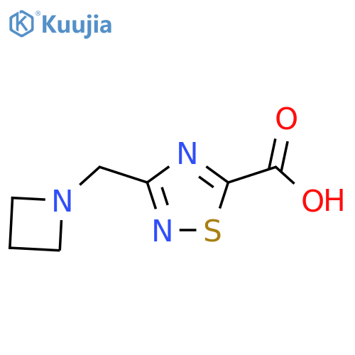 3-[(Azetidin-1-yl)methyl]-1,2,4-thiadiazole-5-carboxylic acid structure