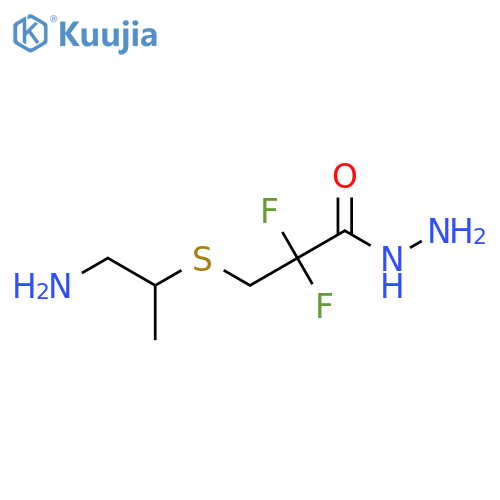 3-[(1-Aminopropan-2-yl)sulfanyl]-2,2-difluoropropanehydrazide structure