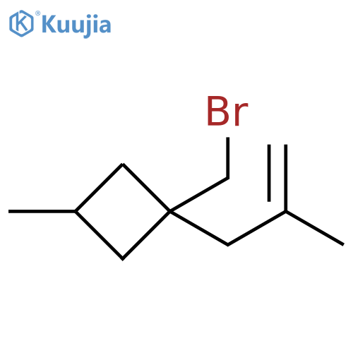 Cyclobutane, 1-(bromomethyl)-3-methyl-1-(2-methyl-2-propen-1-yl)- structure