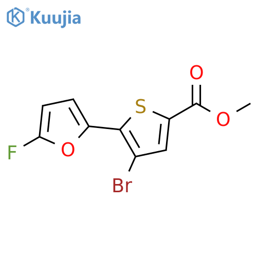 2-Thiophenecarboxylic acid, 4-bromo-5-(5-fluoro-2-furanyl)-, methyl ester structure