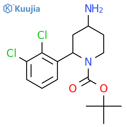 Tert-butyl 4-amino-2-(2,3-dichlorophenyl)piperidine-1-carboxylate structure