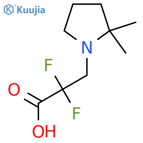 3-(2,2-Dimethylpyrrolidin-1-yl)-2,2-difluoropropanoic acid structure