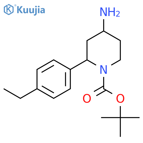 Tert-butyl 4-amino-2-(4-ethylphenyl)piperidine-1-carboxylate structure