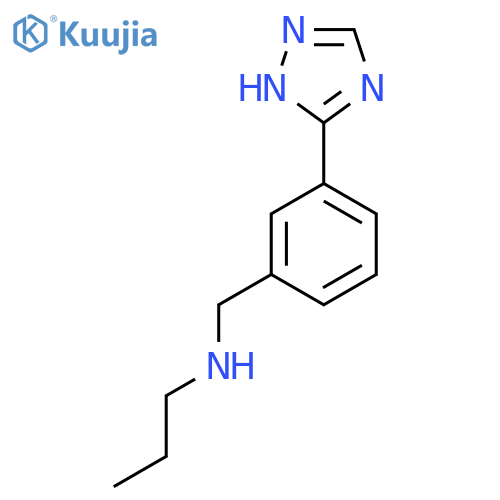 propyl({3-(1H-1,2,4-triazol-3-yl)phenylmethyl})amine structure