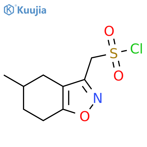 (5-Methyl-4,5,6,7-tetrahydro-1,2-benzoxazol-3-yl)methanesulfonyl chloride structure