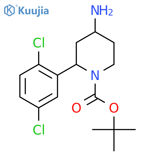 Tert-butyl 4-amino-2-(2,5-dichlorophenyl)piperidine-1-carboxylate structure